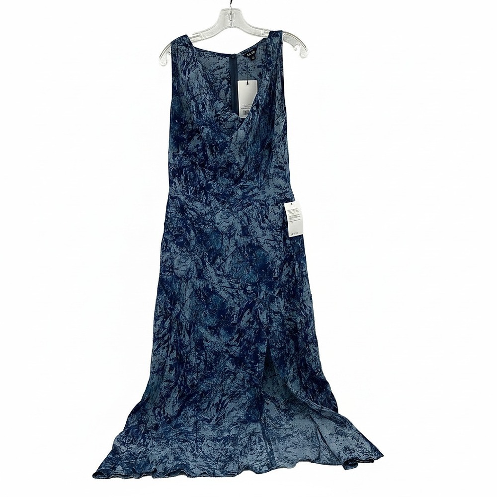 Saint + Sofia Blue Maxi Dress Cowl Neck | Womens 8